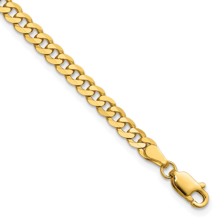 14k 3.9mm Flat Beveled Curb Chain