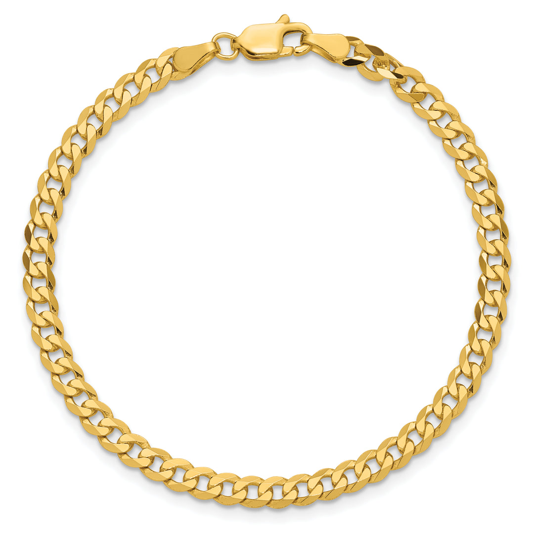 14k 3.9mm Flat Beveled Curb Chain
