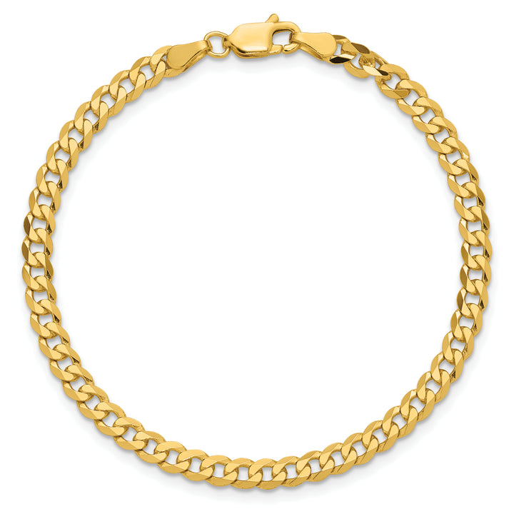 14k 3.9mm Flat Beveled Curb Chain