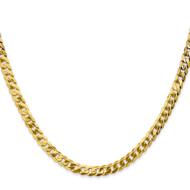 14k 4.75mm Flat Beveled Curb Chain
