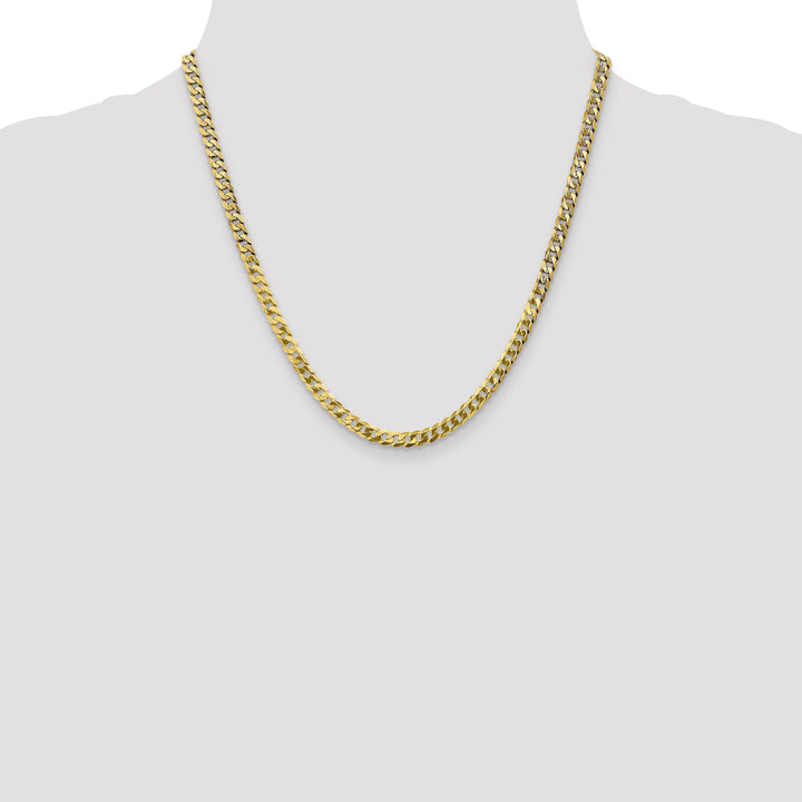 14k 4.75mm Flat Beveled Curb Chain