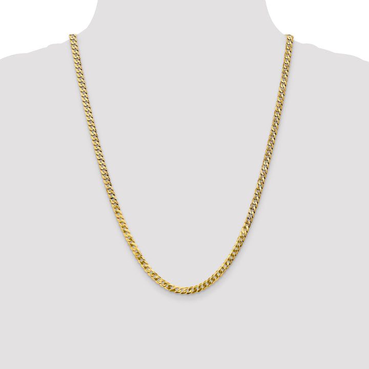 14k 4.75mm Flat Beveled Curb Chain