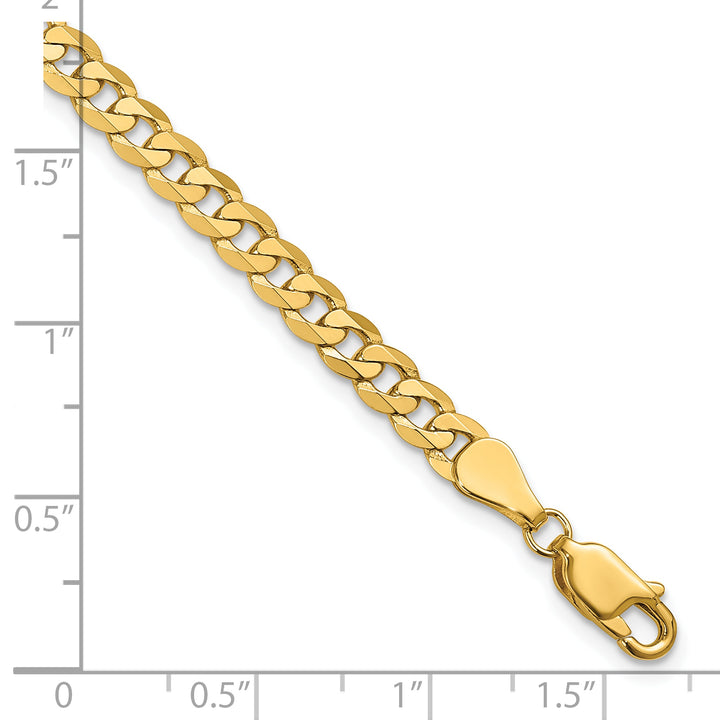 14k 4.75mm Flat Beveled Curb Chain