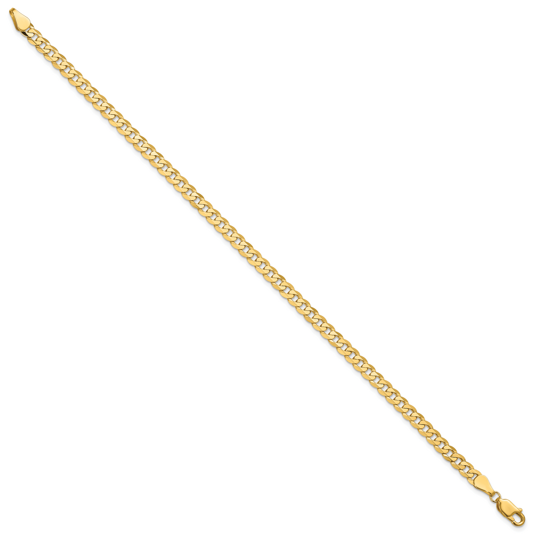 14k 4.75mm Flat Beveled Curb Chain