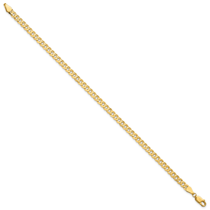 14k 4.75mm Flat Beveled Curb Chain