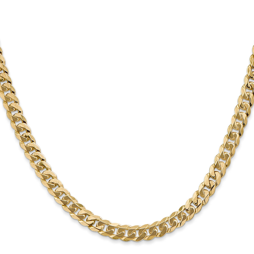 14k 5.75mm Flat Beveled Curb Chain