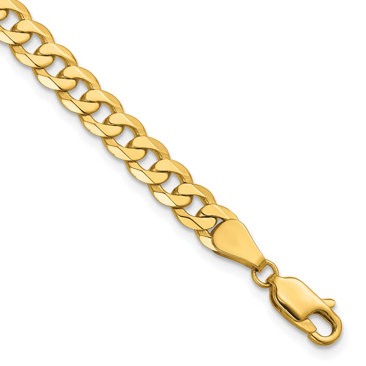 14k 5.75mm Flat Beveled Curb Chain