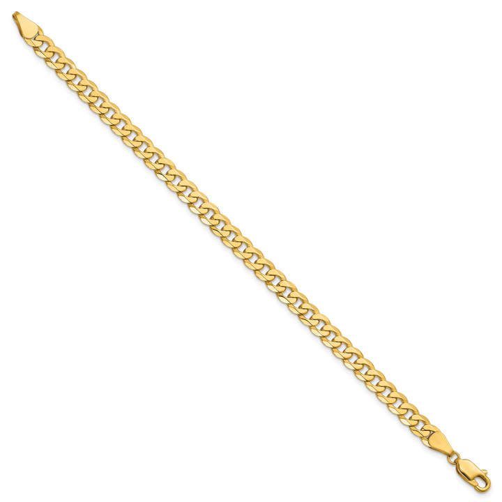 14k 5.75mm Flat Beveled Curb Chain