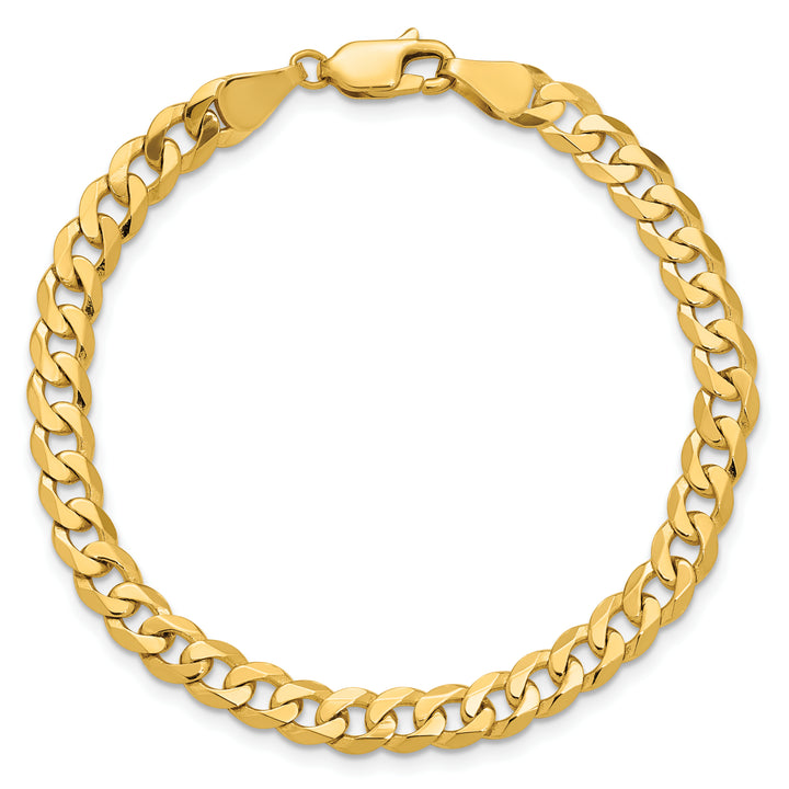 14k 5.75mm Flat Beveled Curb Chain