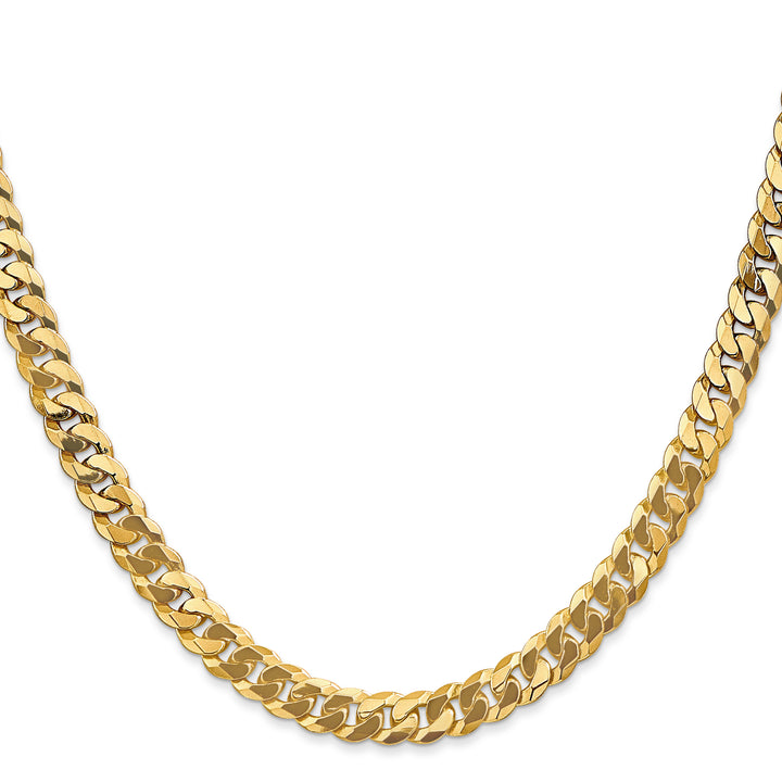 14k 6.25mm Flat Beveled Curb Chain