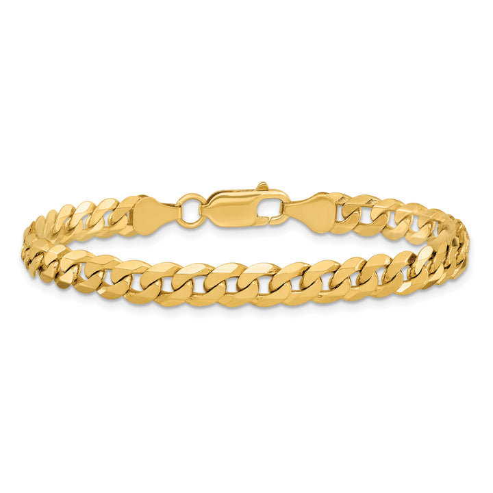 14k 6.25mm Flat Beveled Curb Chain