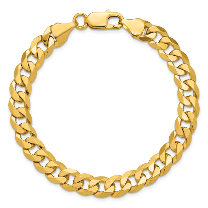 14k 8.5mm Flat Beveled Curb Chain