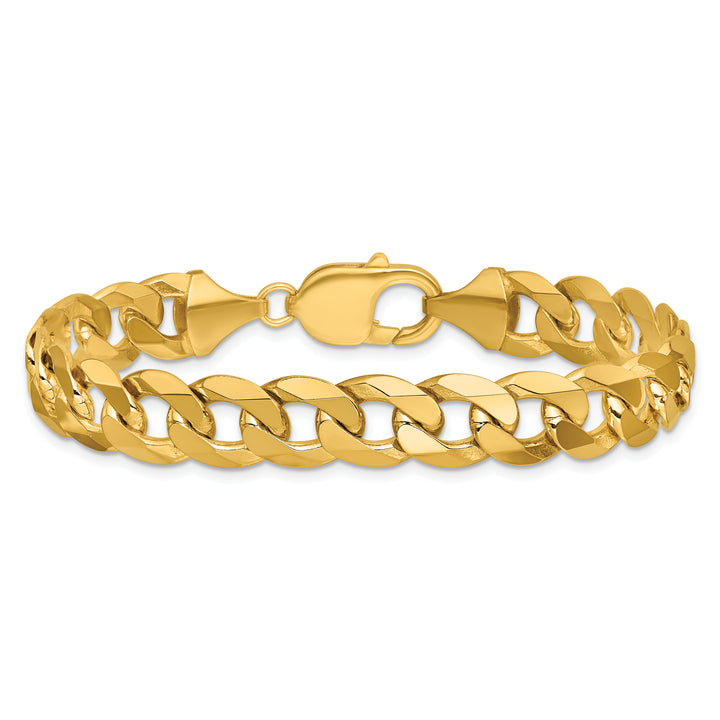 14k 9.5mm Flat Beveled Curb Chain