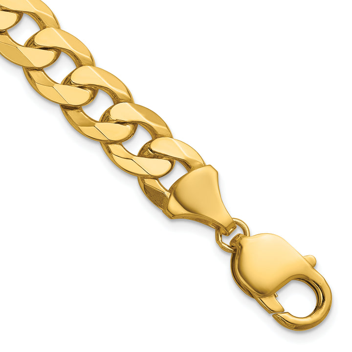 14k 9.5mm Flat Beveled Curb Chain