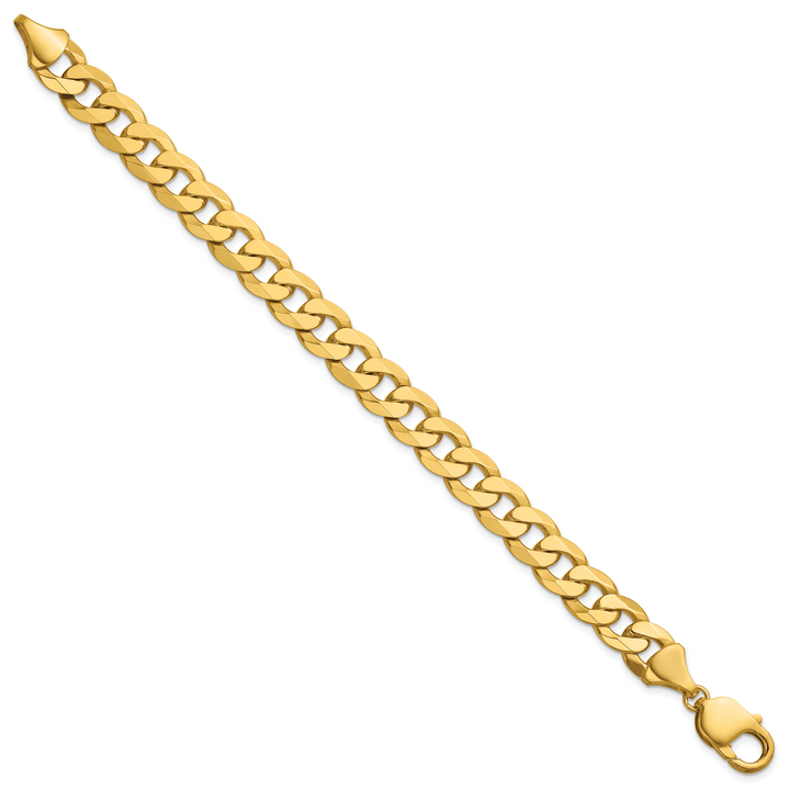 14k 9.5mm Flat Beveled Curb Chain