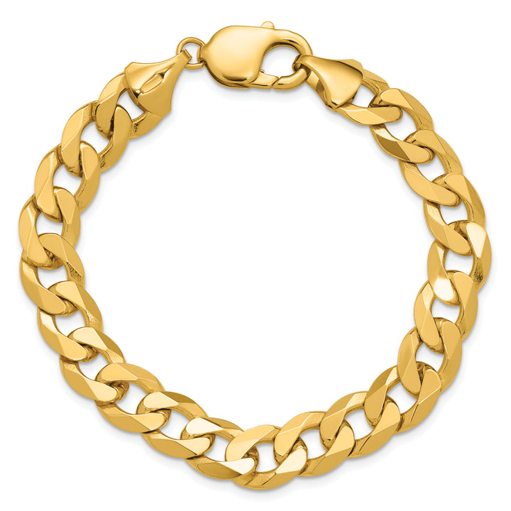 14k 9.5mm Flat Beveled Curb Chain