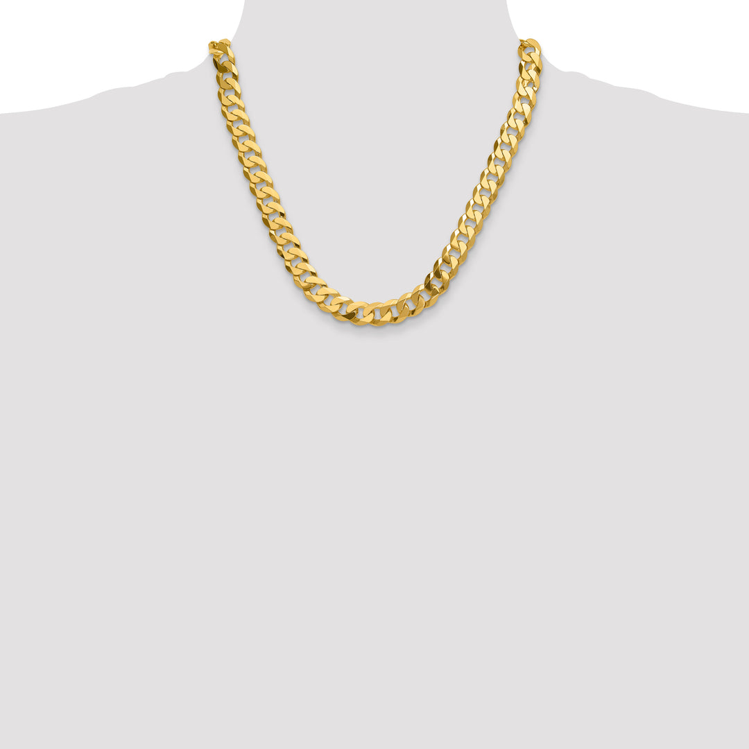 14k 12.0mm Flat Beveled Curb Chain