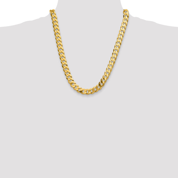 14k 12.0mm Flat Beveled Curb Chain