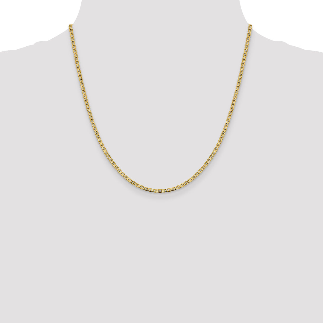 14k 2.4mm Concave Anchor Chain