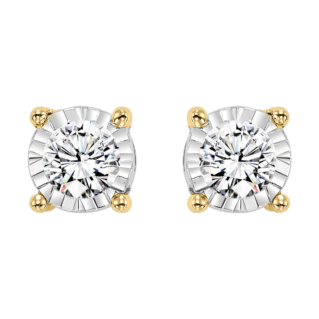 14Kt Yellow Gold Diamond 1/4Ctw Earring