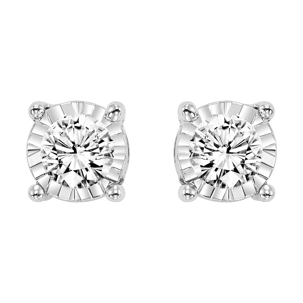 14Kt White Gold Diamond 1/2Ctw Earring
