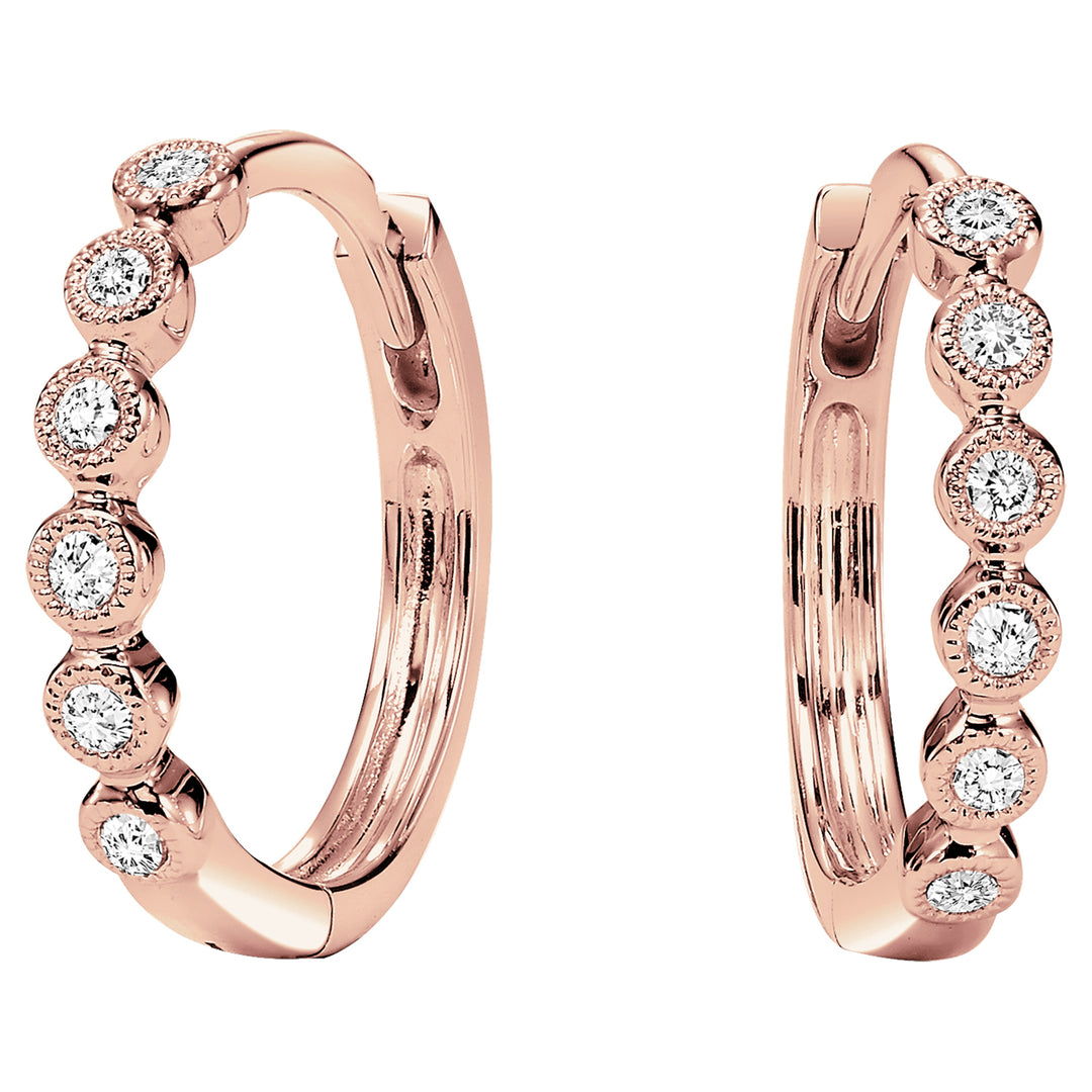 10Kt Rose Gold Diamond 1/8Ctw Earring