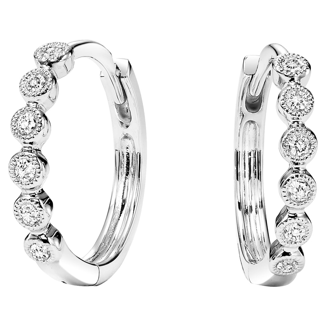10Kt White Gold Diamond 1/8Ctw Earring