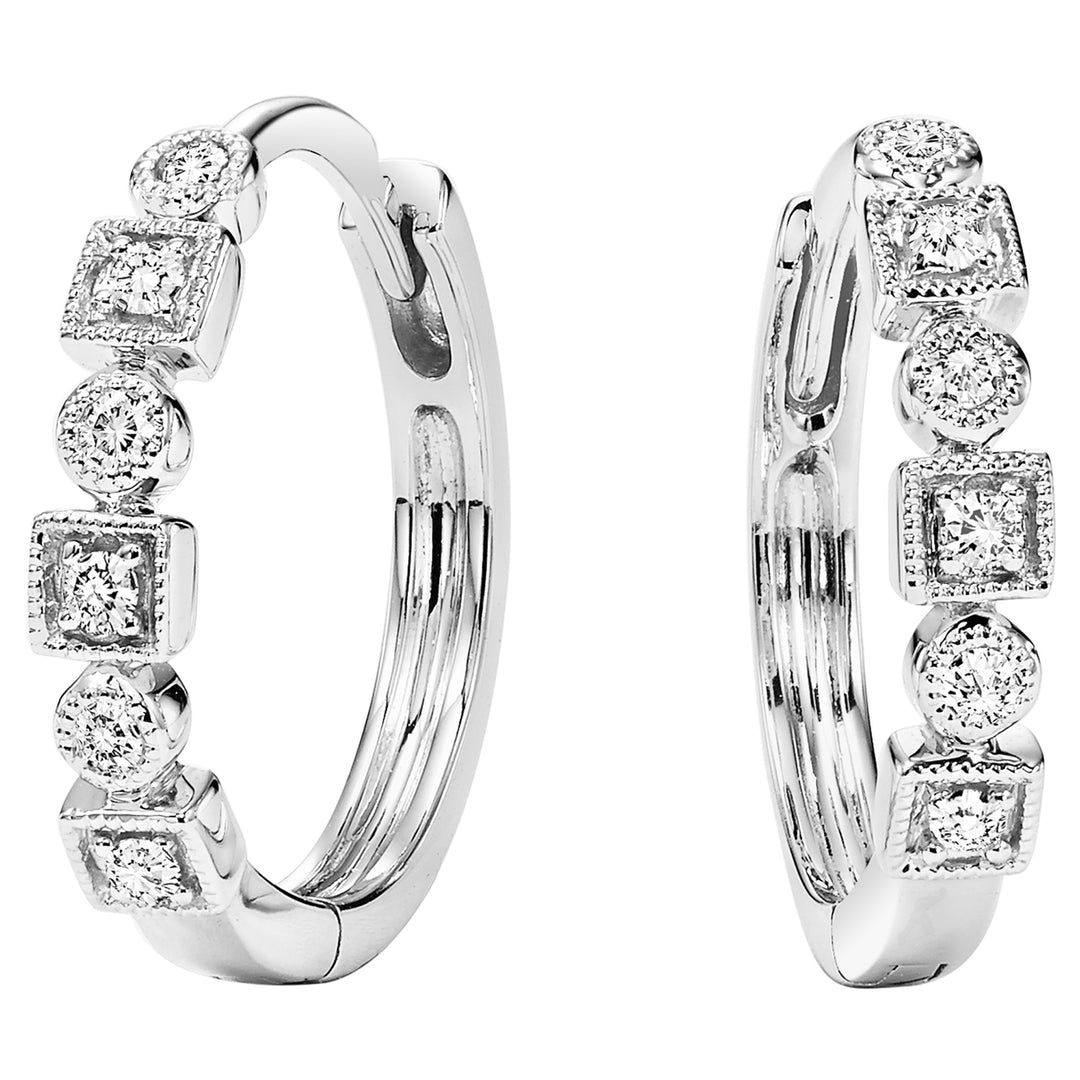 10Kt White Gold Diamond 1/8Ctw Earring