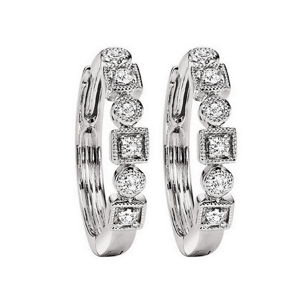 10Kt White Gold Diamond 1/8Ctw Earring