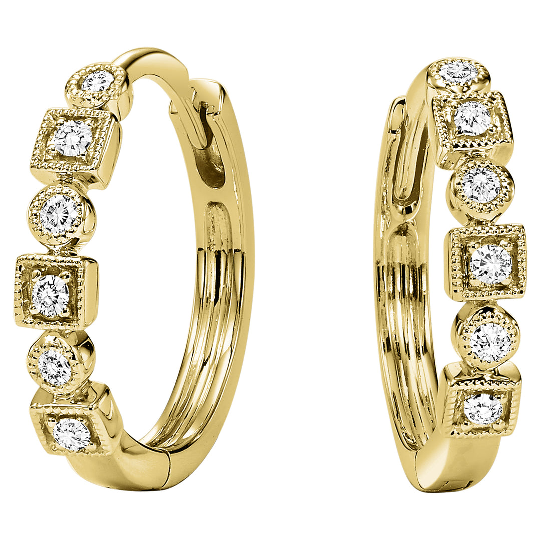 10Kt Yellow Gold Diamond 1/8Ctw Earring