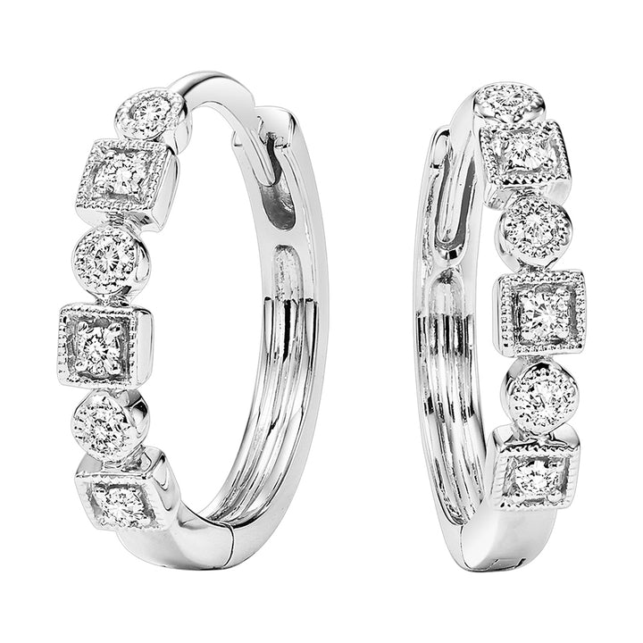 10Kt White Gold Diamond 1/8Ctw Earring