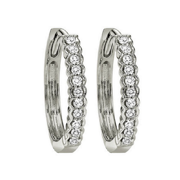 10Kt White Gold Diamond 1/7Ctw Earring