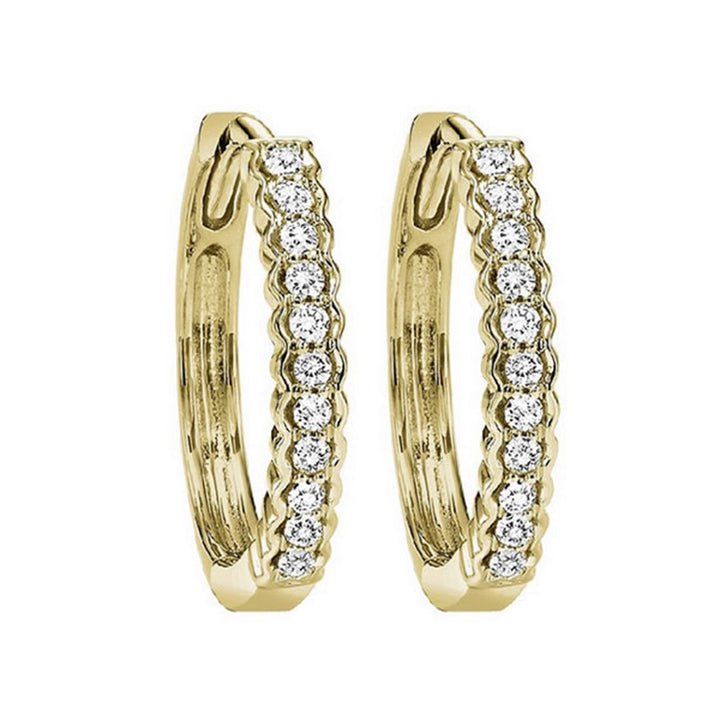 10Kt Yellow Gold Diamond 1/7Ctw Earring