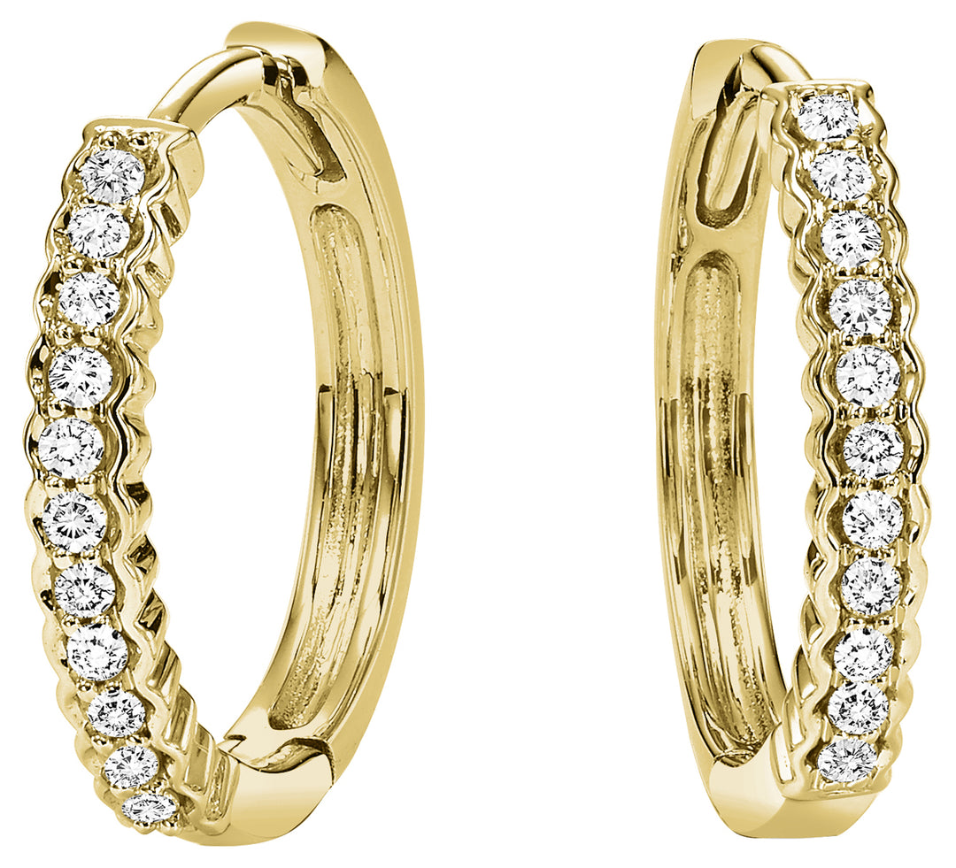 10Kt Yellow Gold Diamond 1/7Ctw Earring