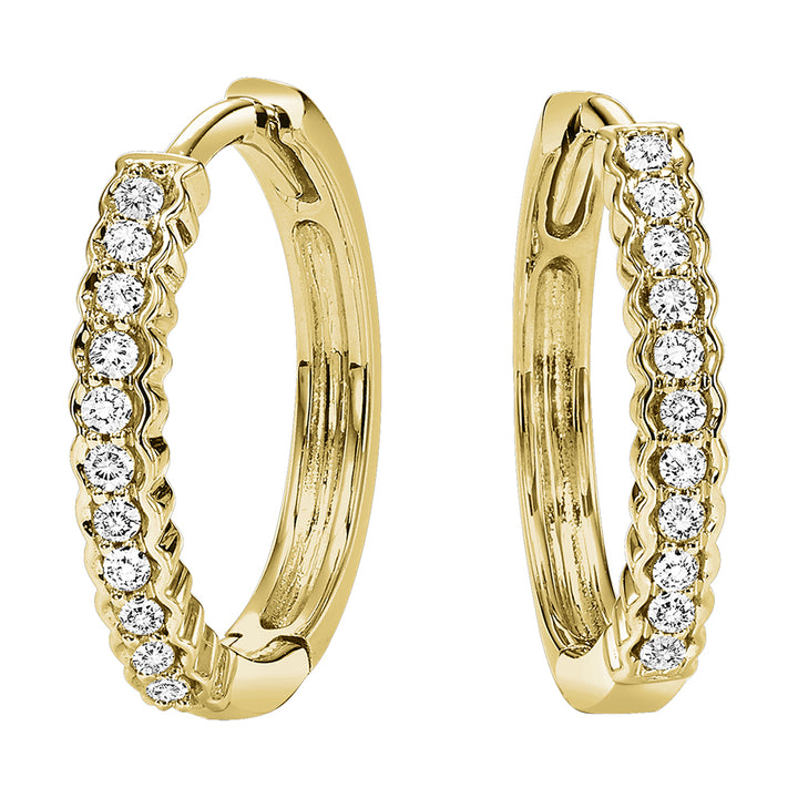 10Kt Yellow Gold Diamond 1/7Ctw Earring