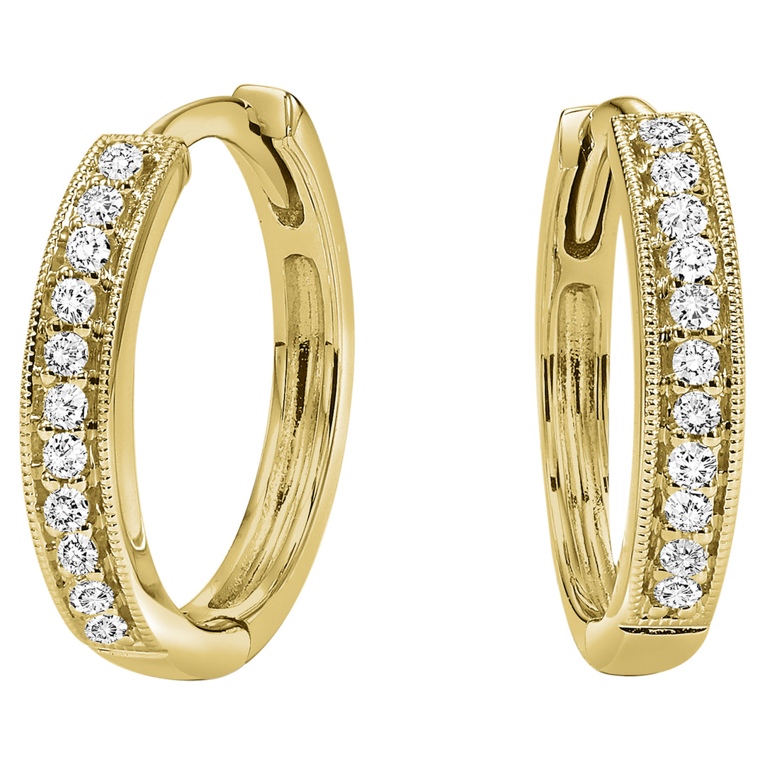 10Kt Yellow Gold Diamond 1/7Ctw Earring
