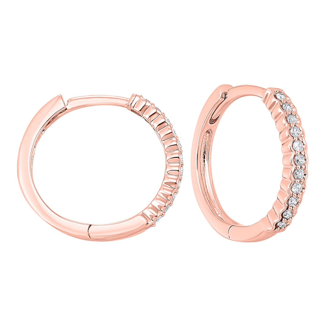 14Kt Rose Gold Diamond 1/7Ctw Earring