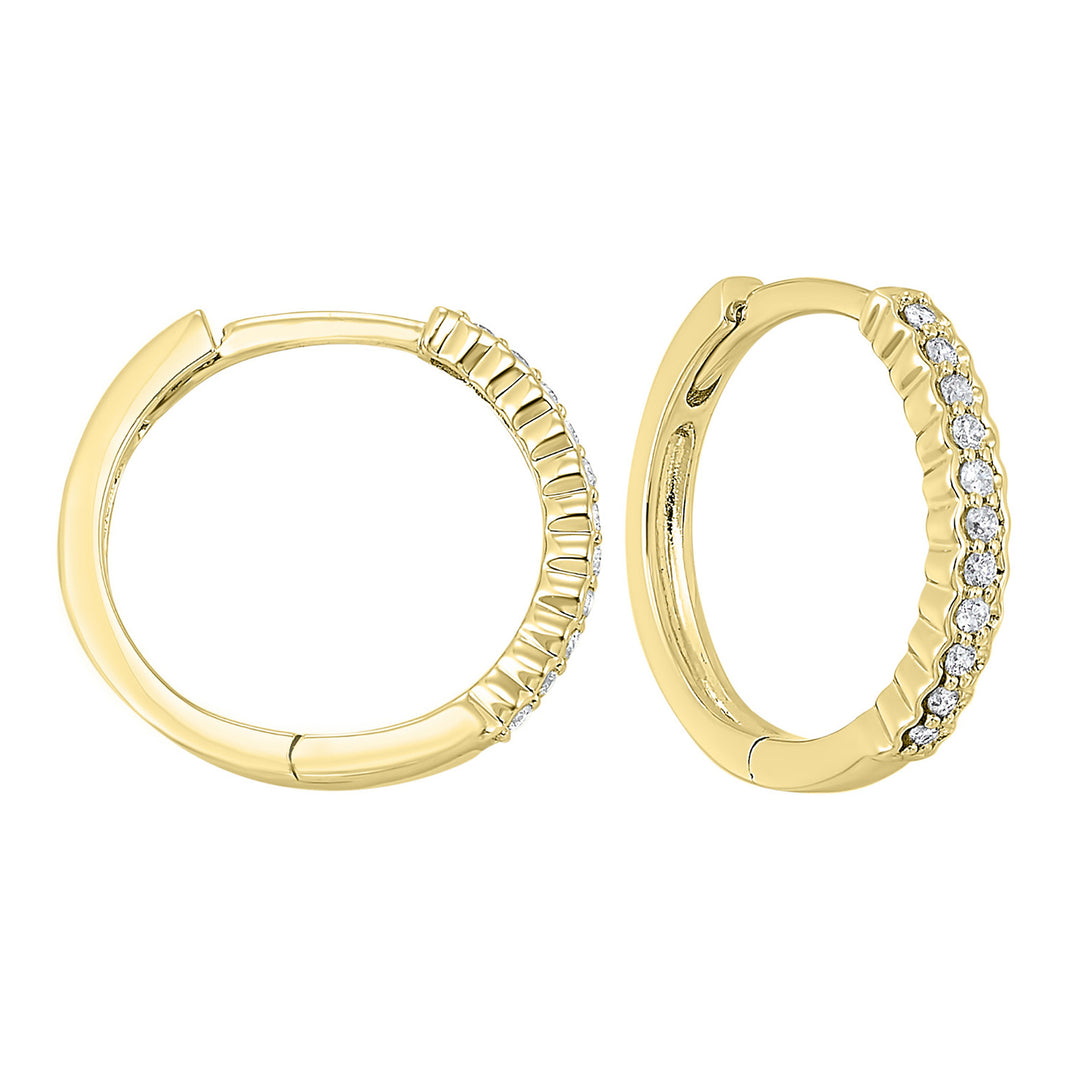 14Kt Yellow Gold Diamond 1/7Ctw Earring