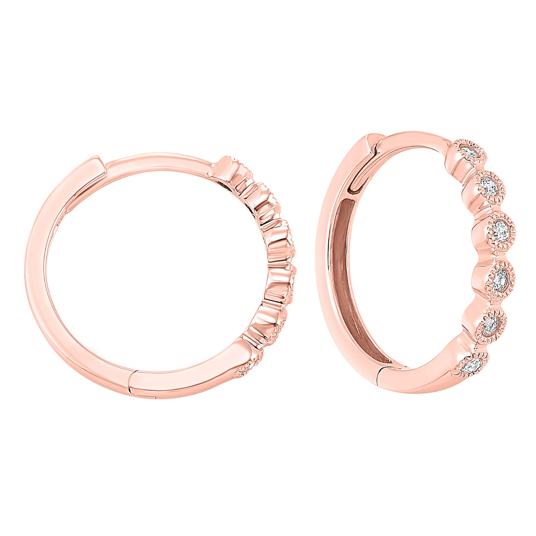14Kt Rose Gold Diamond 1/8Ctw Earring