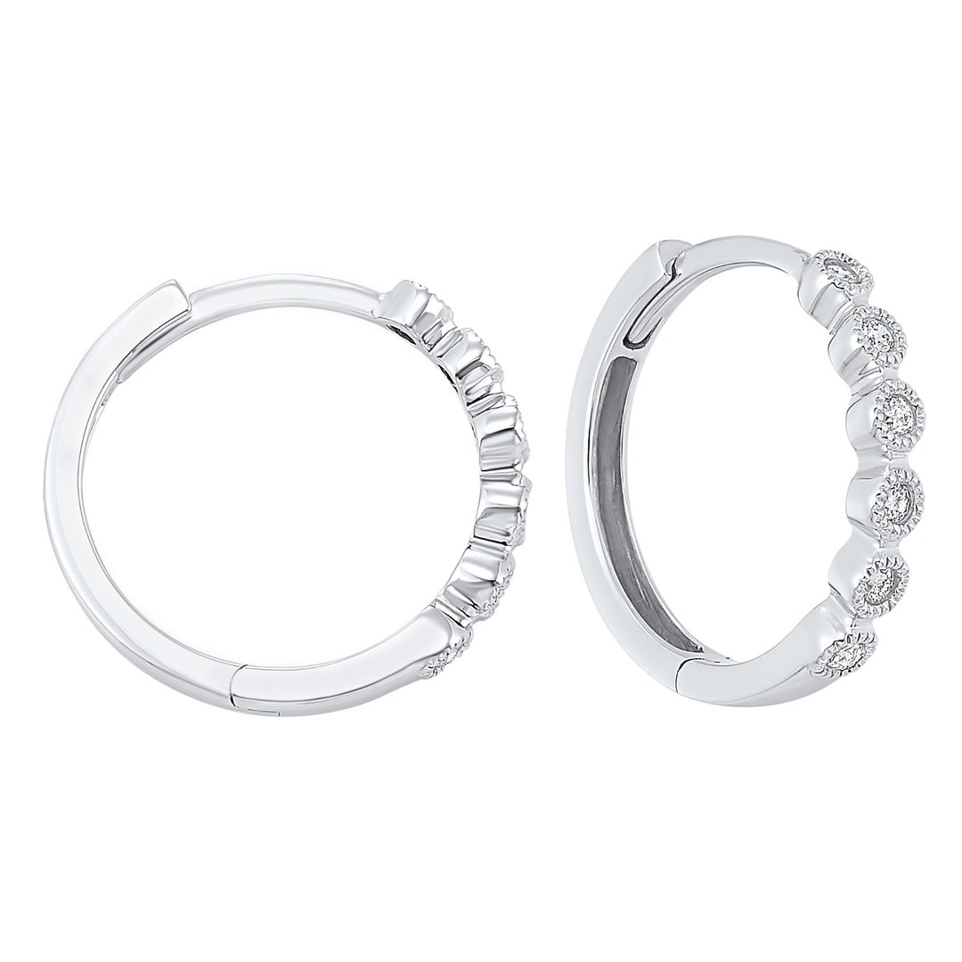 14Kt White Gold Diamond 1/8Ctw Earring