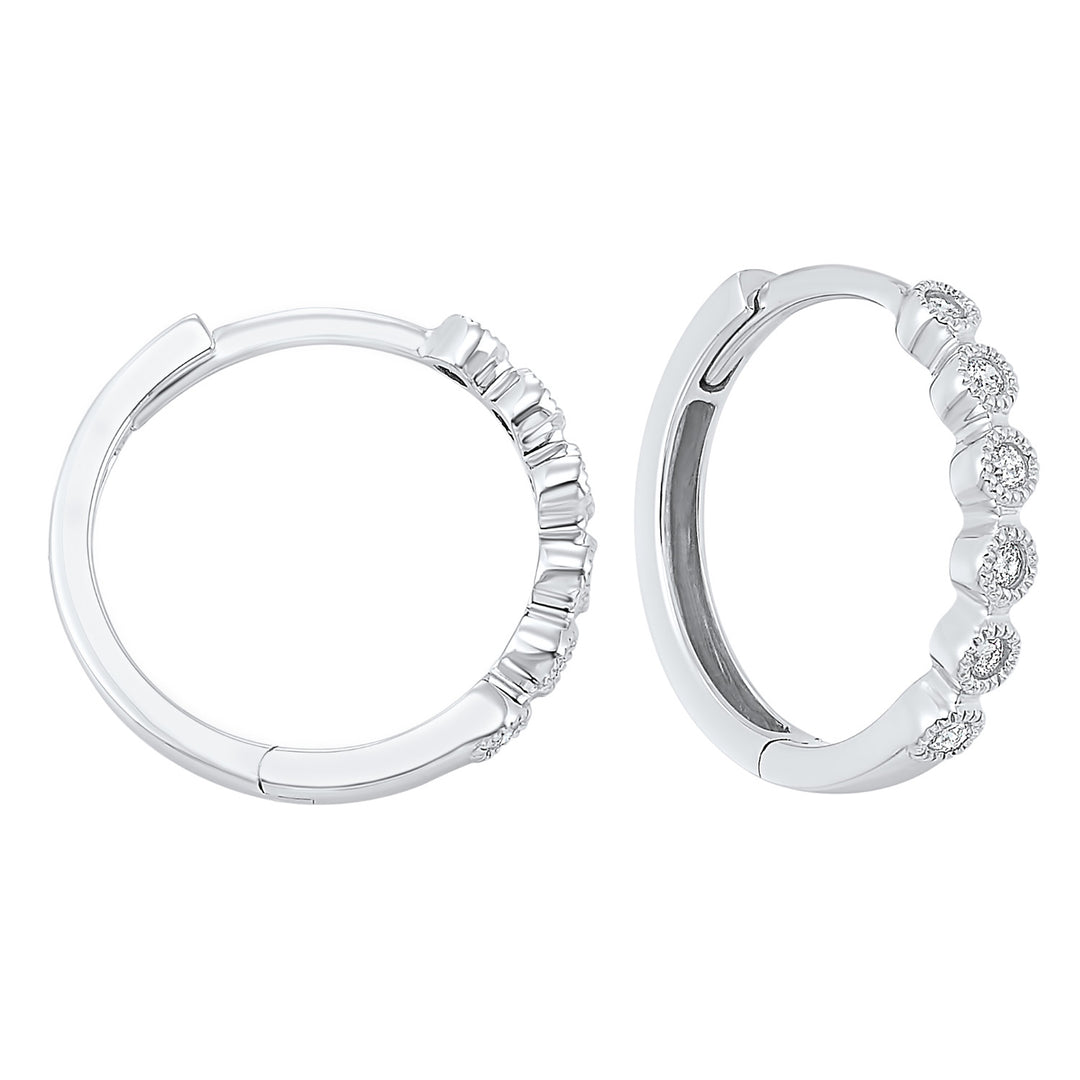 14Kt White Gold Diamond 1/8Ctw Earring