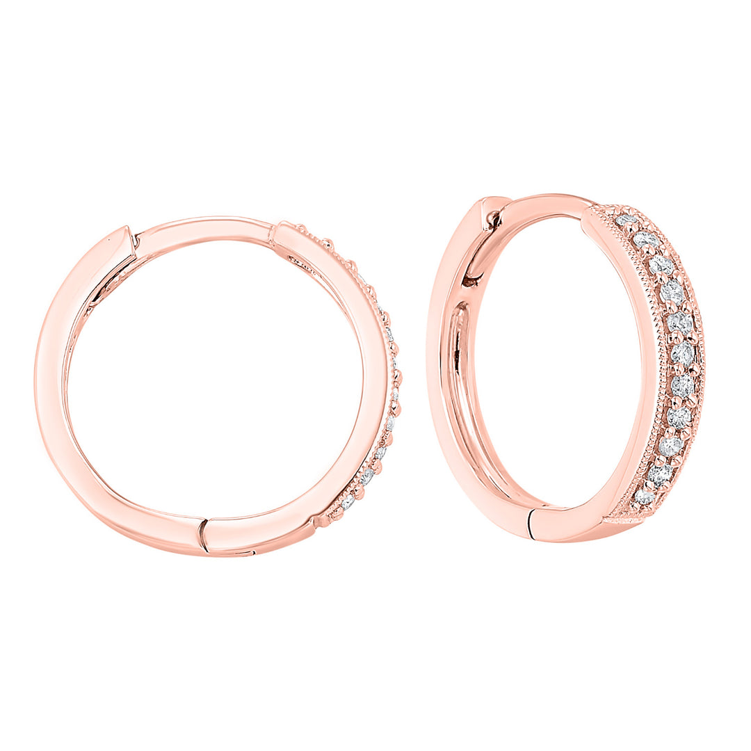 14Kt Rose Gold Diamond 1/7Ctw Earring