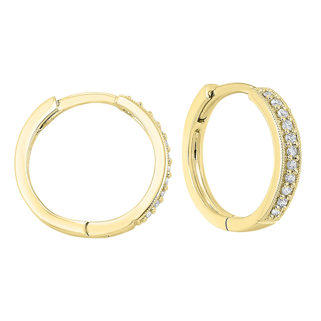 14Kt Yellow Gold Diamond 1/7Ctw Earring