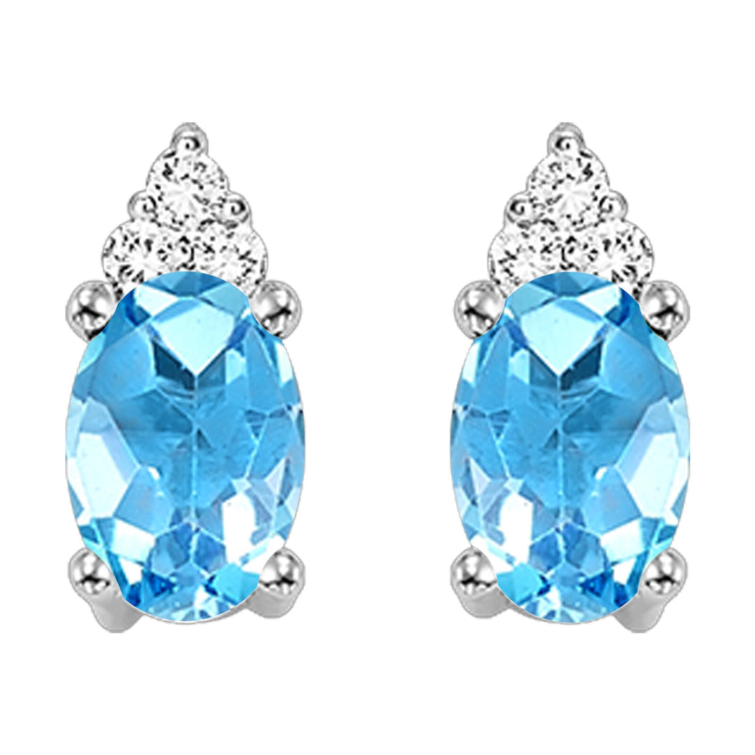 10Kt White Semi Mount 1/20Ctw Earring