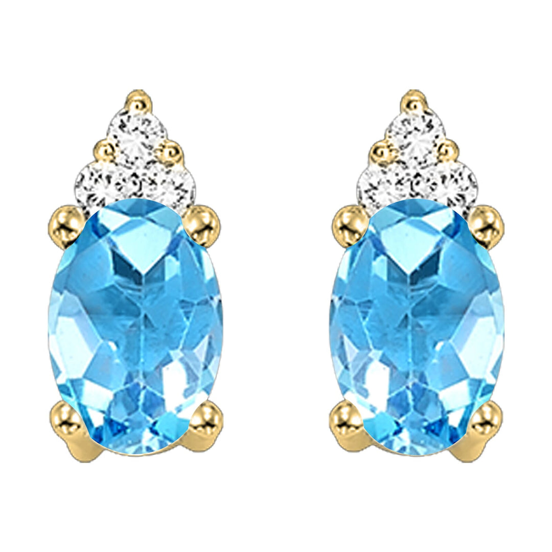 10Kt Yellow Gold Diamond 1/20Ctw Earring