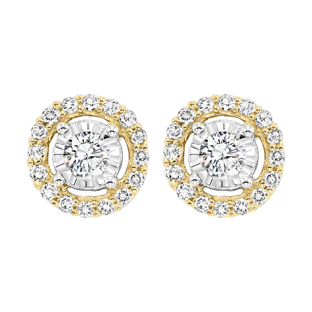 14Kt Yellow Gold Diamond 1/10Ctw Earring