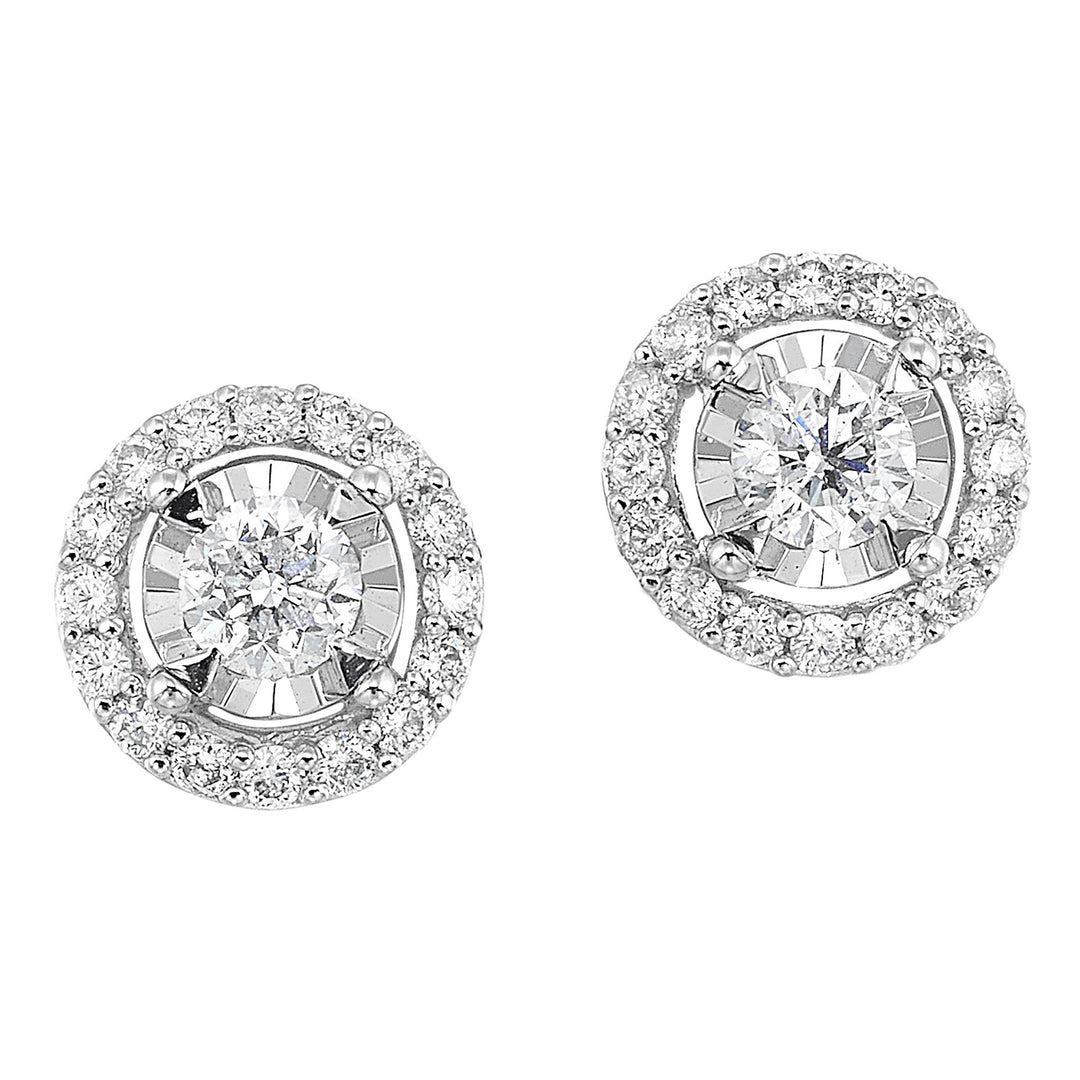 14Kt White Gold Diamond 1 1/2Ctw Earring
