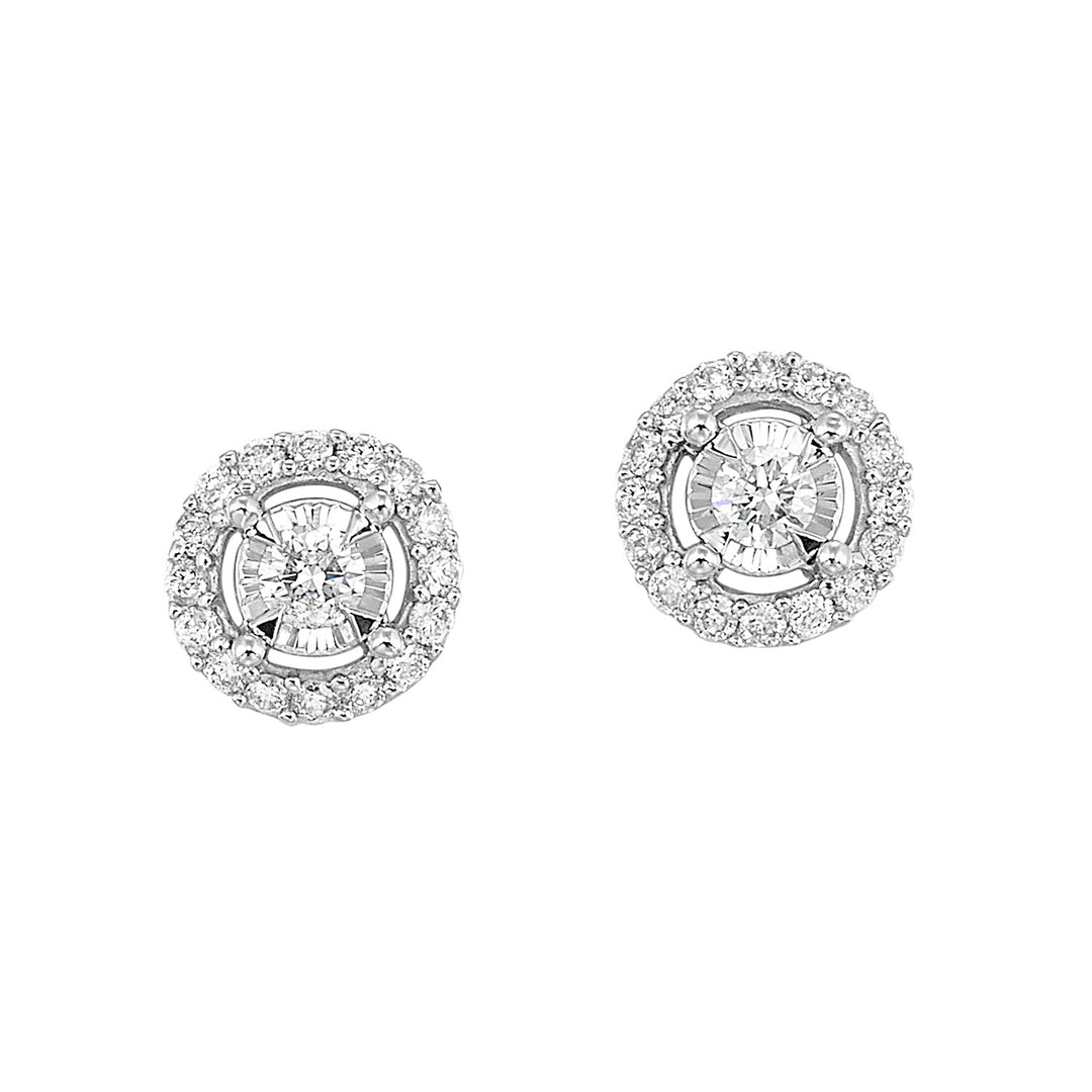 14Kt White Gold Diamond 1/4Ctw Earring
