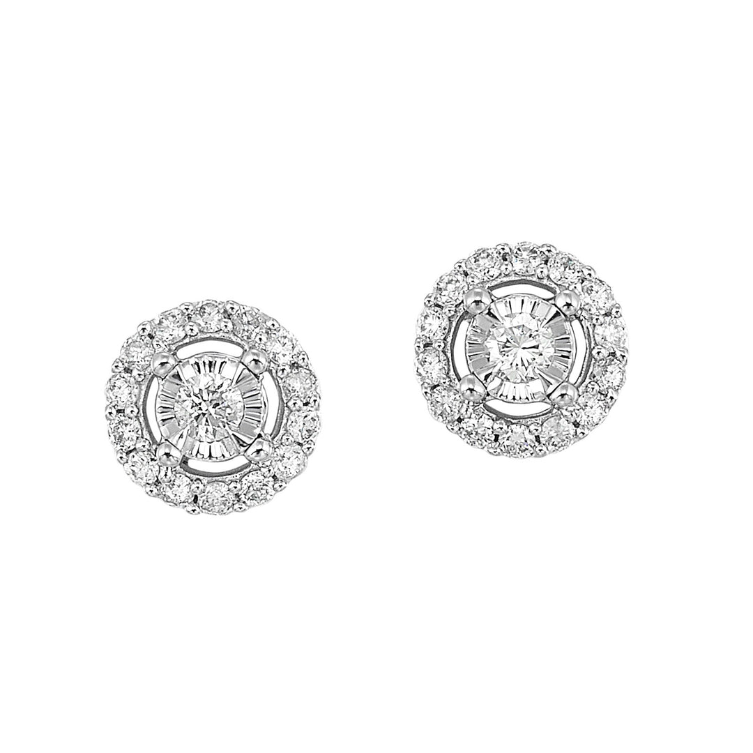 14Kt White Gold Diamond 1/3Ctw Earring