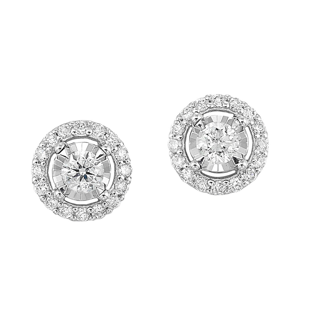14Kt White Gold Diamond 1/2Ctw Earring